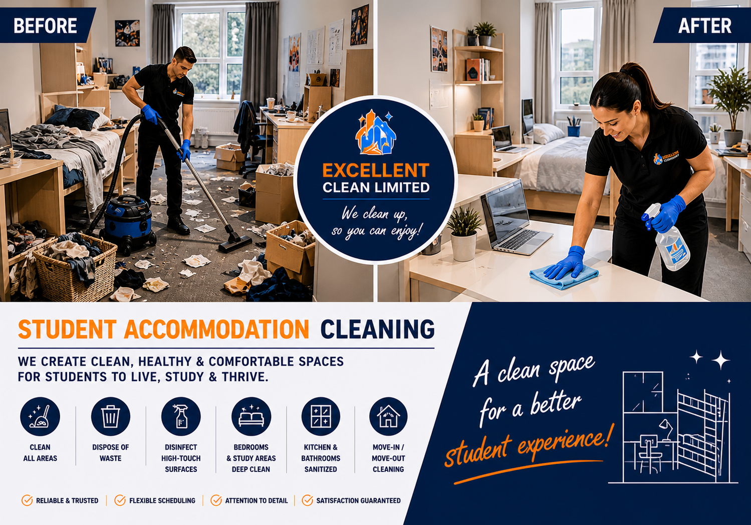 Student Accommodation Cleaning