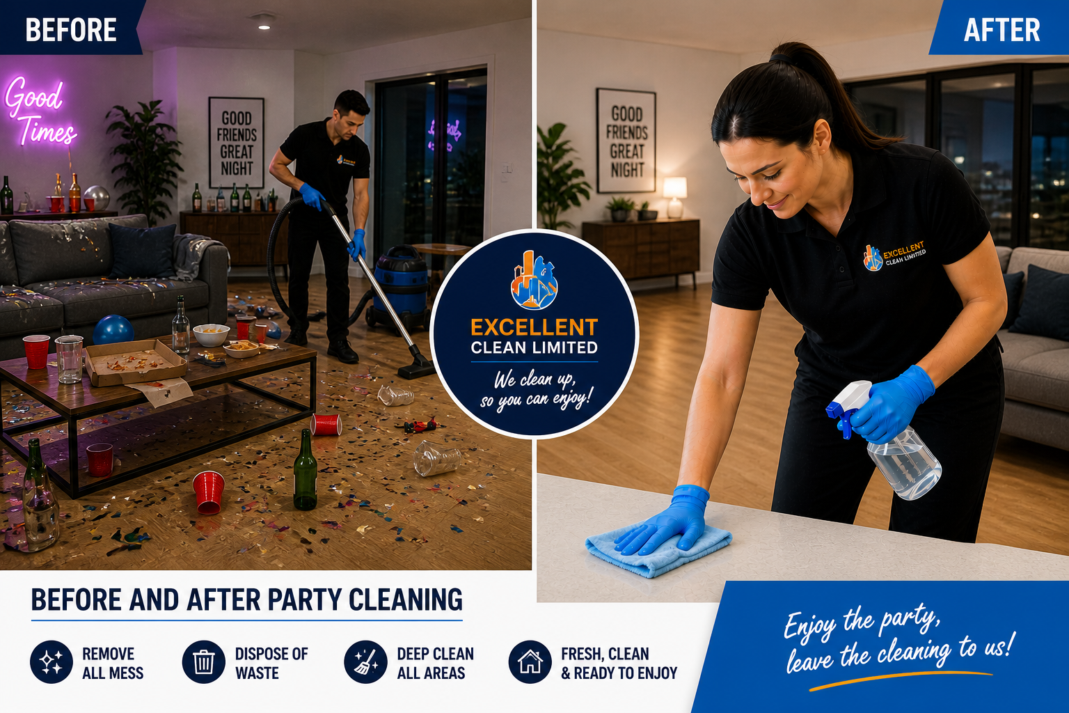 before and after party